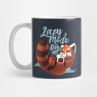 Lazy mode ON - Fluffy Cute Red Panda - Morning Coffee Mug